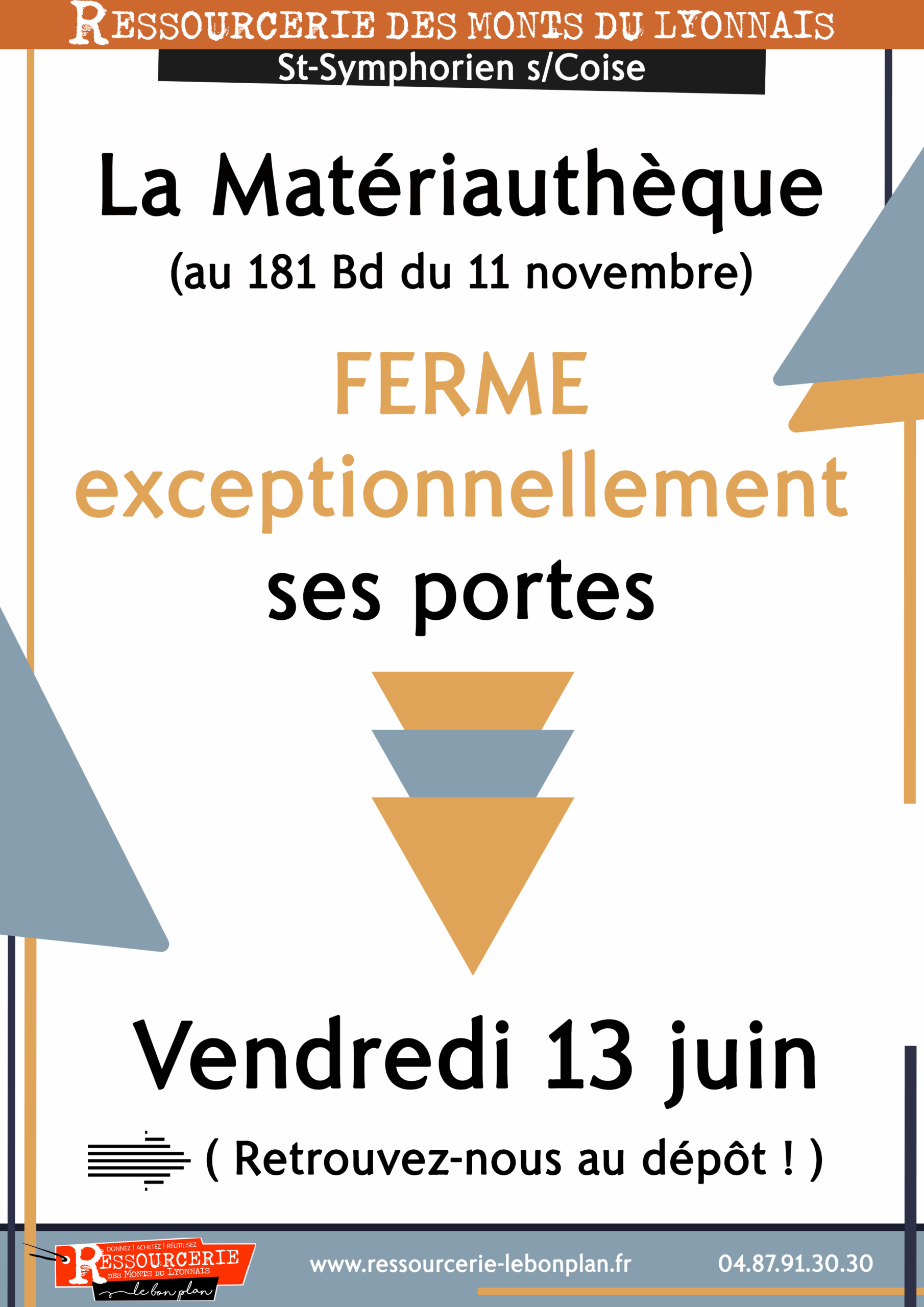 Fermeture exceptionnelle de la Matériauthèque le vendredi 13 juin