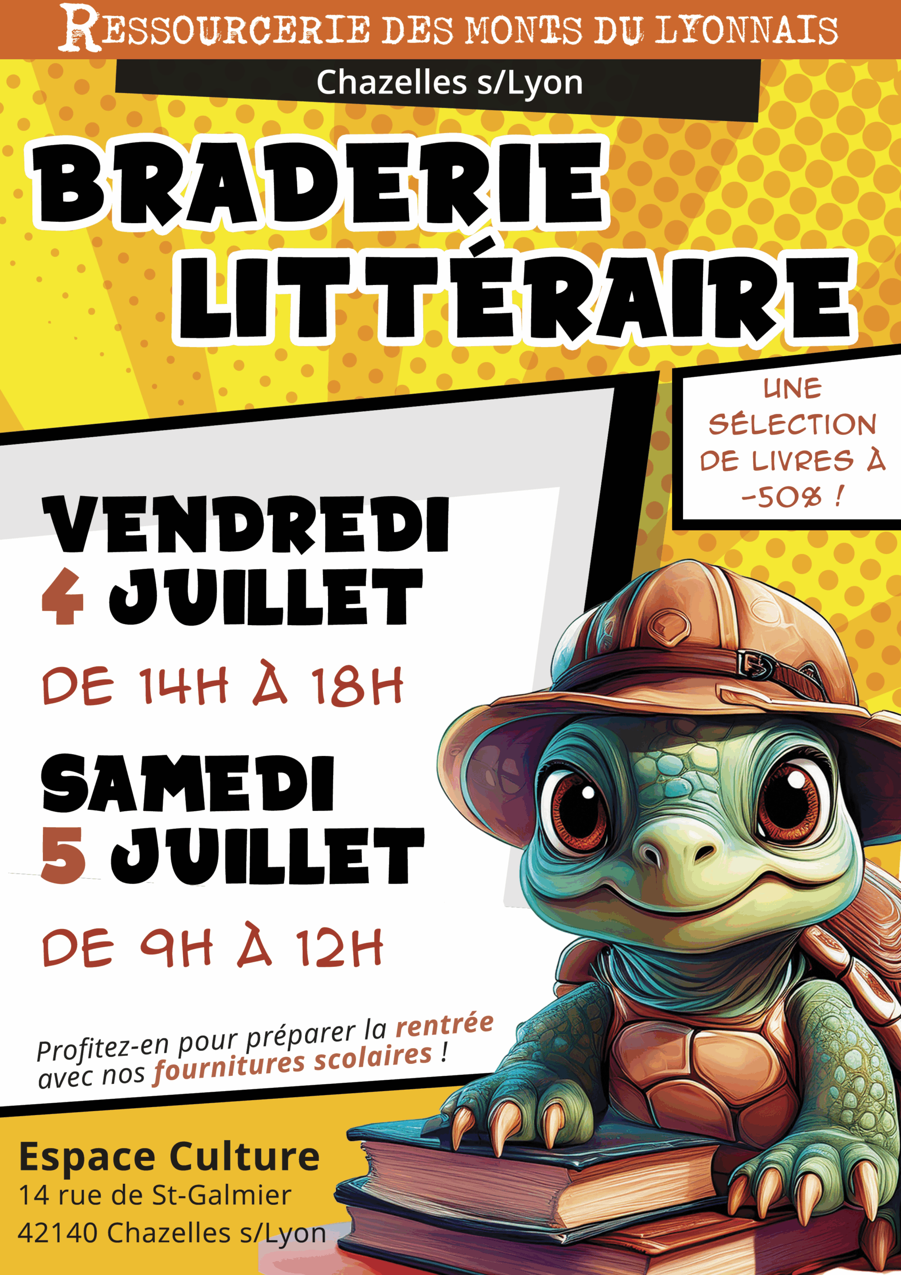 Braderie Littéraire de Chazelles s/Lyon les 4 et 5 juillet Braderie Littéraire de Chazelles s/Lyon les 4 et 5 juillet