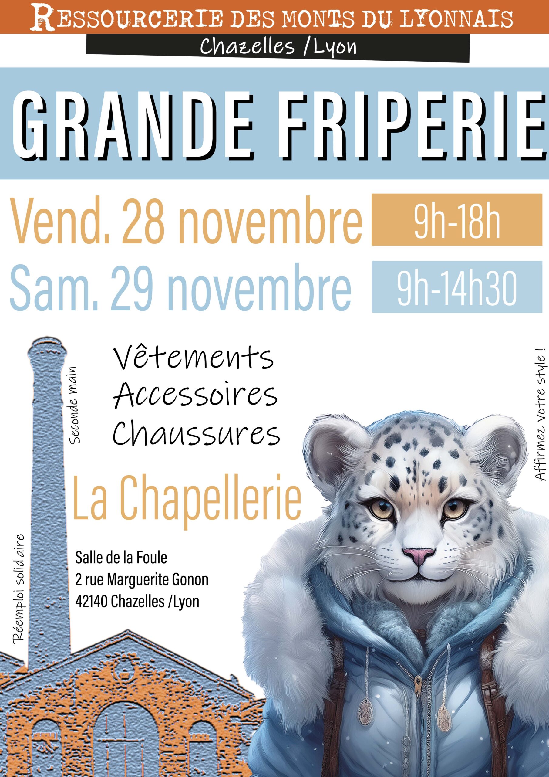 Grande friperie 28-29 NOV Grande Friperie de Chazelles s/Lyon