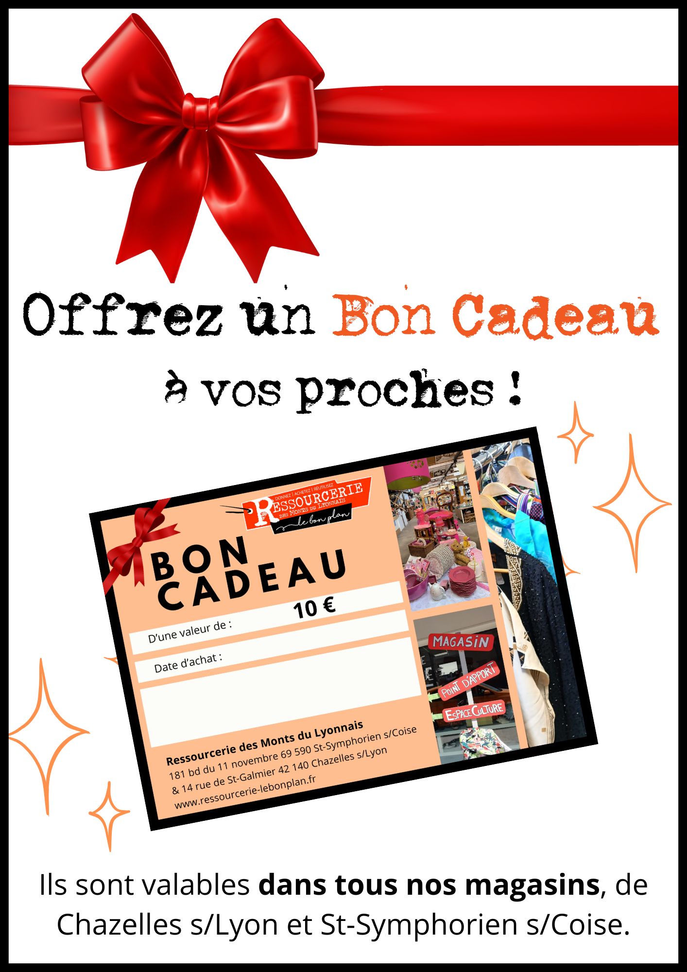 Les bons cadeaux arrivent à la Ressourcerie