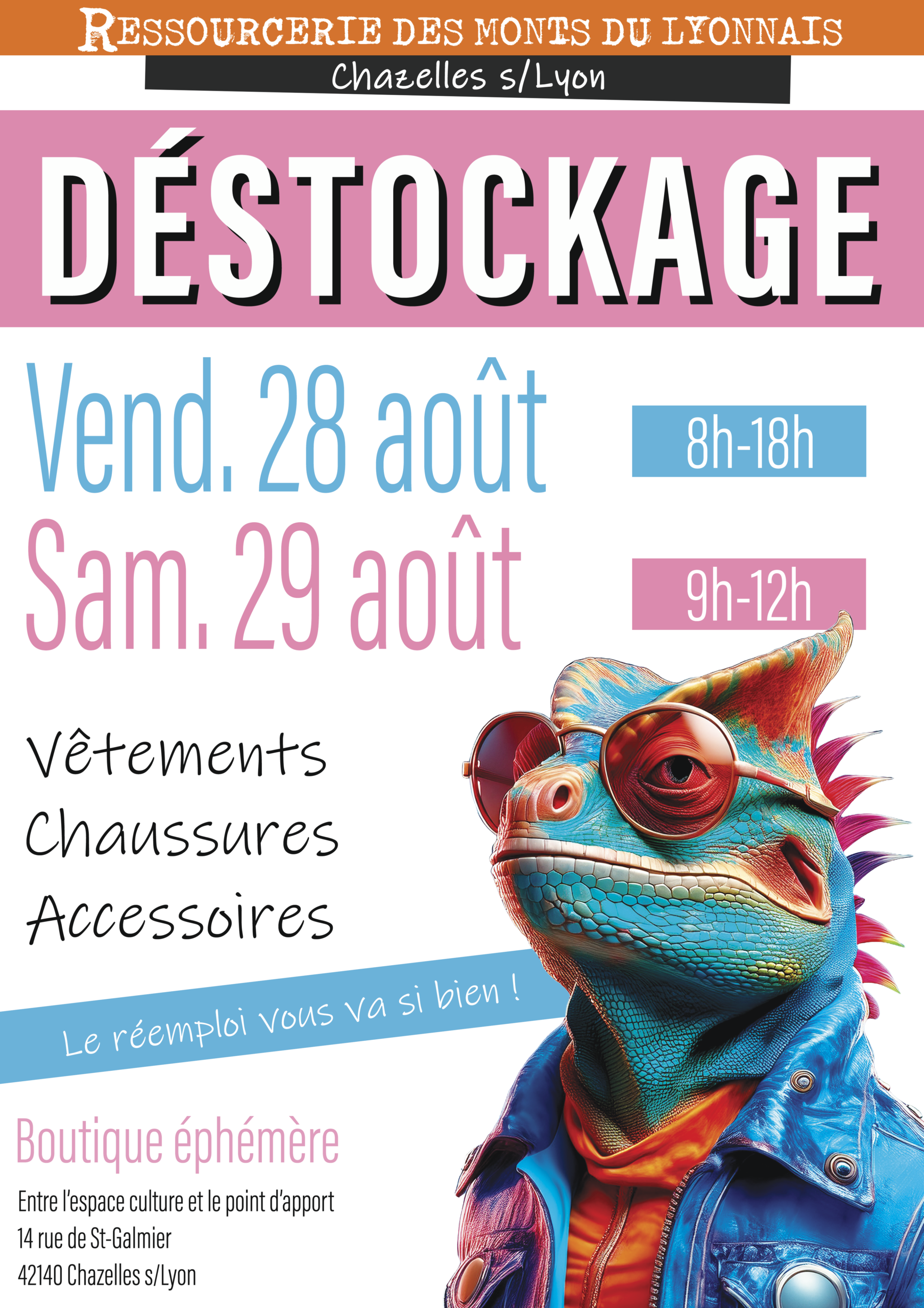 Déstockage textile 28 et 29 août